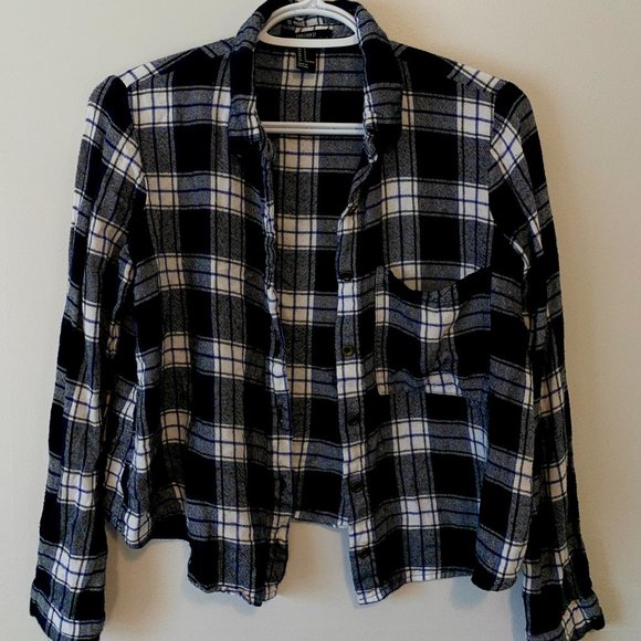 Forever 21 Button Plaid Shirt - Picture 1 of 4